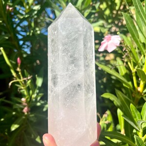 Large 2.2 Lb Clear Quartz Tower - Polished - Small Rainbows