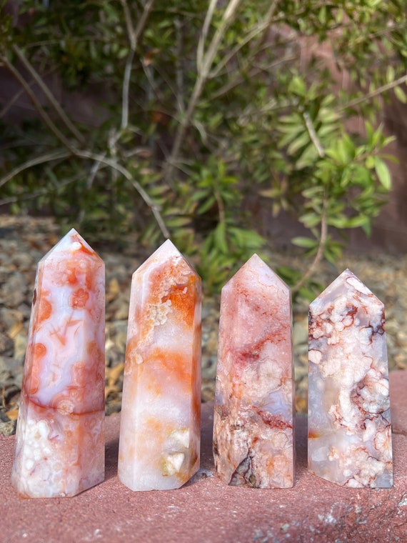Carnelian Flower Agate Points - Polished (you Choose) - Etsy