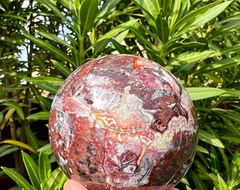 Large Druzy Mexican Crazy Lace Agate Sphere - Polished - Grade AA