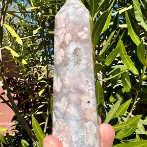 Gorgeous Druzy Pink Amethyst Flower Agate Point - Polished