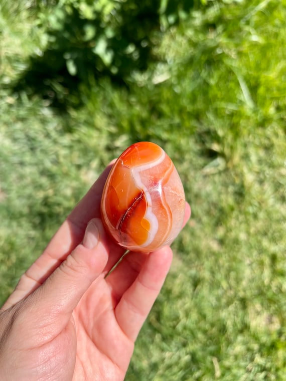 Carnelian Crystal Egg Carving | Carnelian Agate Egg - Etsy