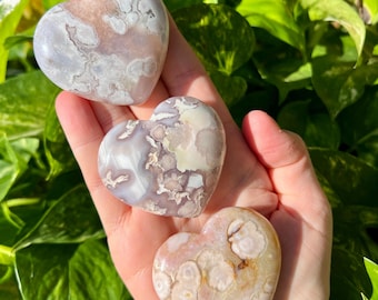 Purple Mookaite Jasper Puffy Hearts | Mookaite Crystal Heart