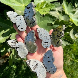 Peruvian Pyrite 3D Butterflies | Druzy Pyrite Butterfly Carving