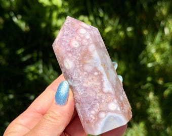 Amethyst Flower Agate Point