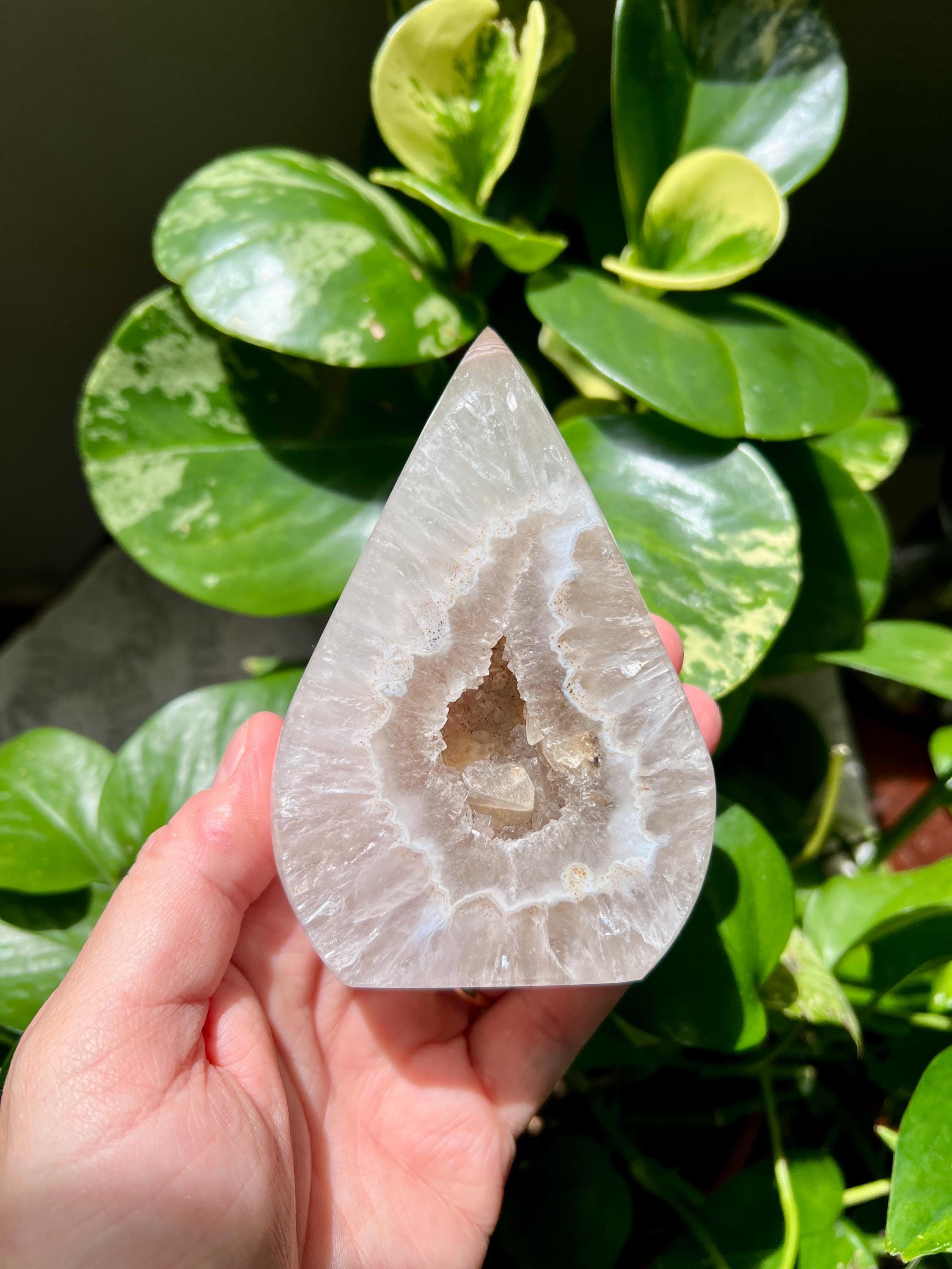Druzy Agate 　原石　赤箱付き　最終値下げ Druzy Agate X Quartz Flame | Druzy Agate Free Form - Etsy