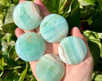 Caribbean Calcite Flat Stones | Small Cookie Palms