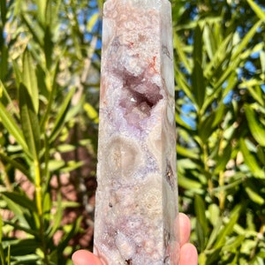 Gorgeous Druzy Pink Amethyst Flower Agate Tower - Amethyst Druzy Pockets - HQ - Statement Piece