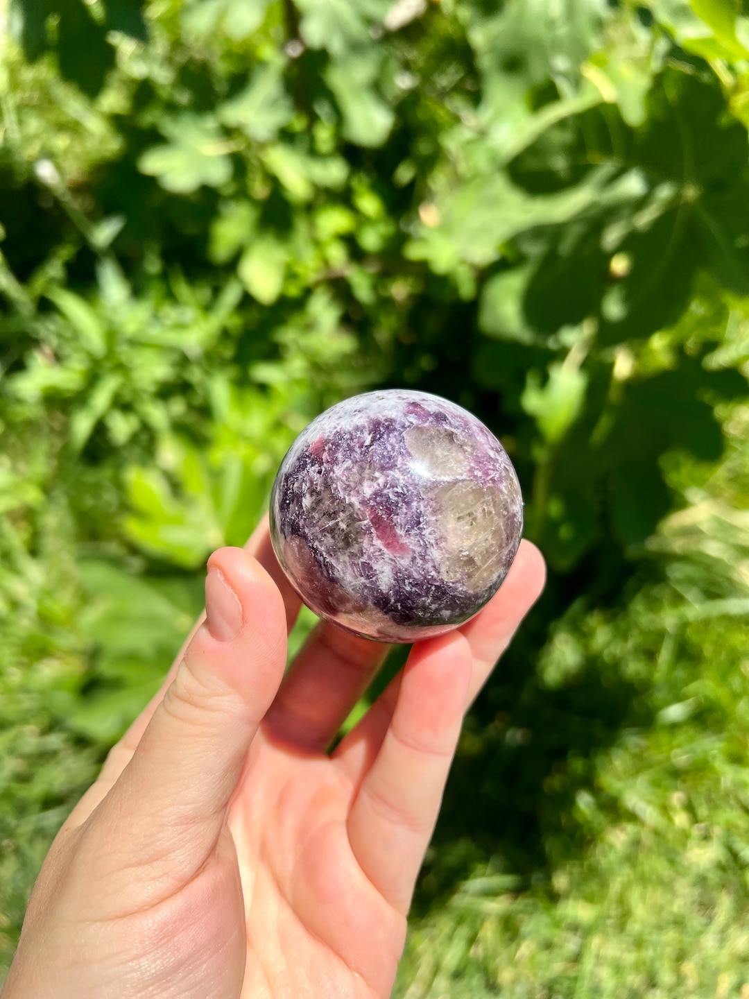 Unicorn Stone Sphere | High Quality | Lepidolite Pink Tourmaline