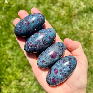 Ruby in Kyanite Shiva Stones | Uv Reactive Ruby Kyanite Lingam (Choose size)