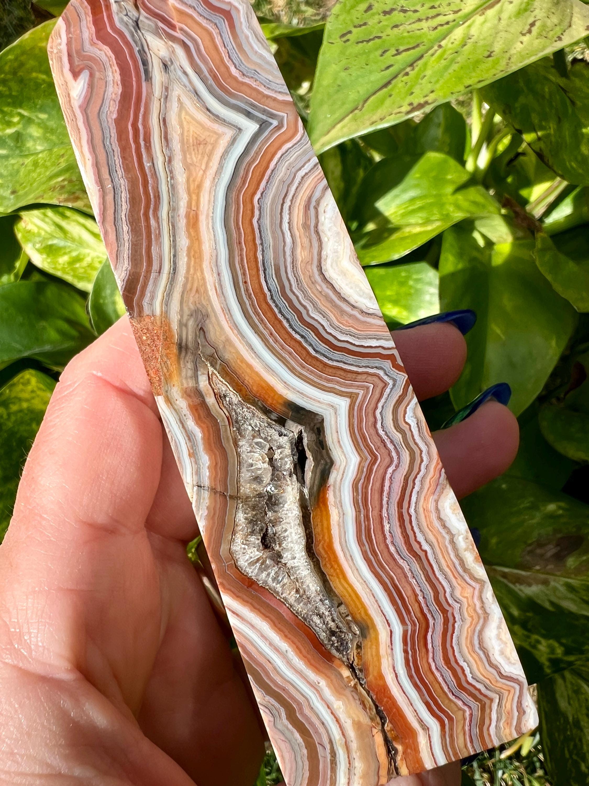 Druzy Crazy Lace Agate Point - Etsy