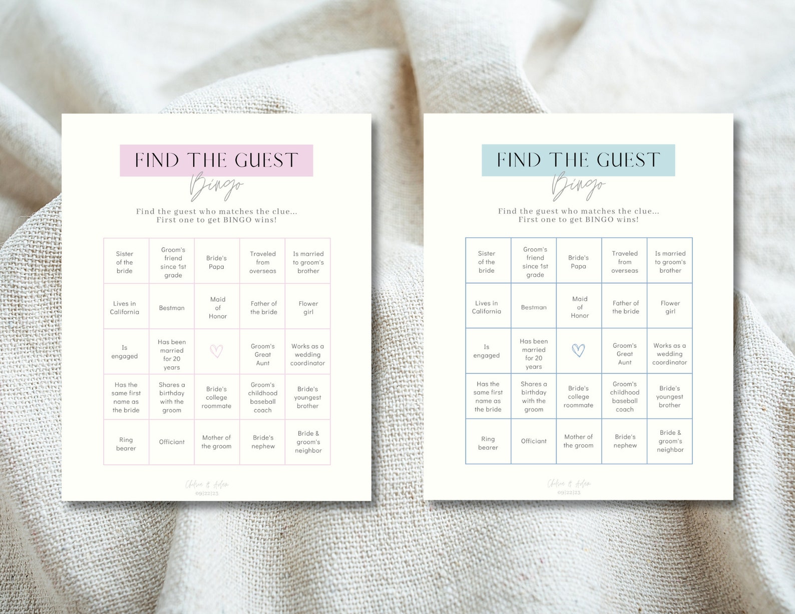 Bingo Board Template, Wedding Bingo Template, Wedding Bingo Cards