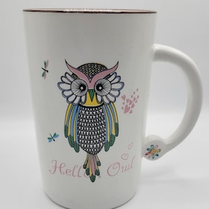 Colorful Hello Owl Coffee Mug