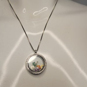 Floating Charm Locket Necklace.