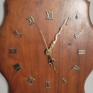 Vintage| Hand Crafted| Wall Hanging Clock On Wooden Plaque