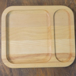 Wooden Partitioned Dinner plate. Made in Denmark by Bodum