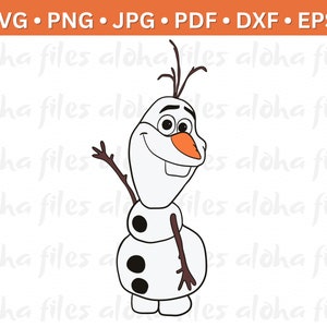 Olaf Svg Layered Item, Clipart, Cricut, Digital Vector Cut File, Svg, Png, Dxf, Eps, Files