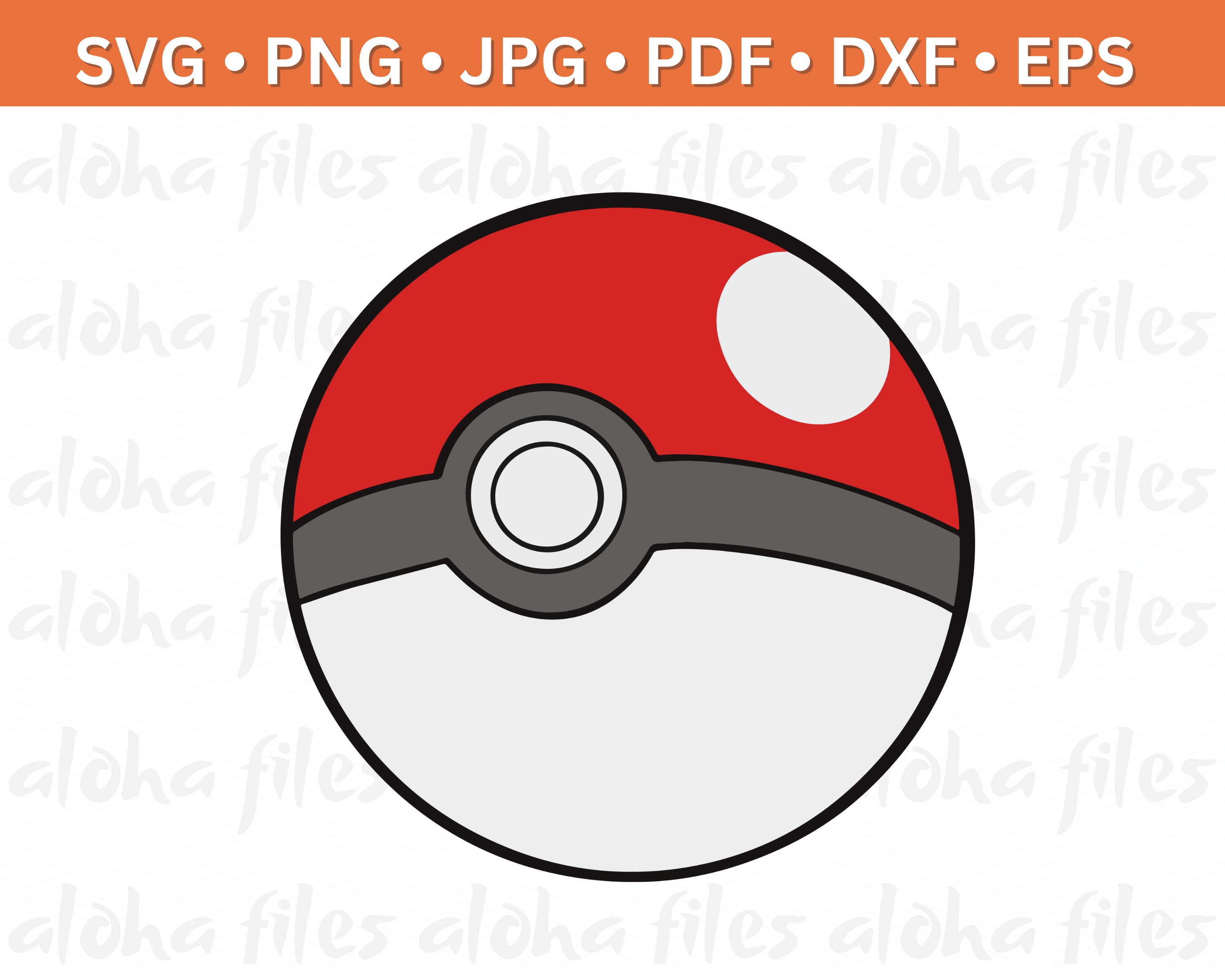 Pokemon Pokeball Monogram Frame SVG Cut File Cricut Clipart Dxf Png