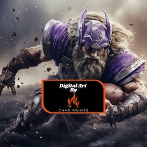 Viking Football - Minnesota Design Digital Art - Digital Download Design – Printable Pattern – Wallpaper/Background