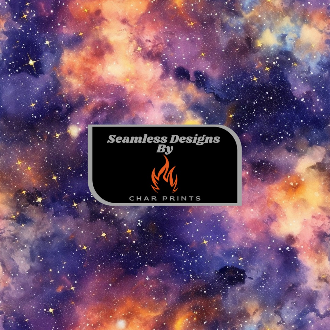 Cloudy Galaxy Design Repeating Pattern - Digital Download Design ...