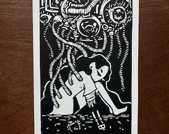 Conexión Linograbado Impresión
