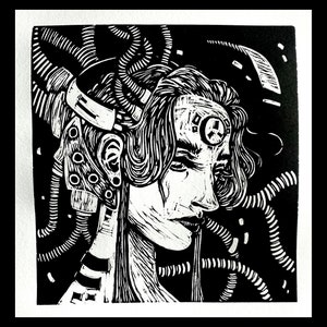 Limited edition linocut: Mortal