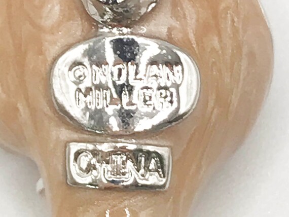 Vintage signed Nolan Miller silver tone calla lil… - image 4