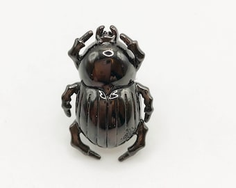 Vintage signed Mulberry gunmetal beetle bug pin