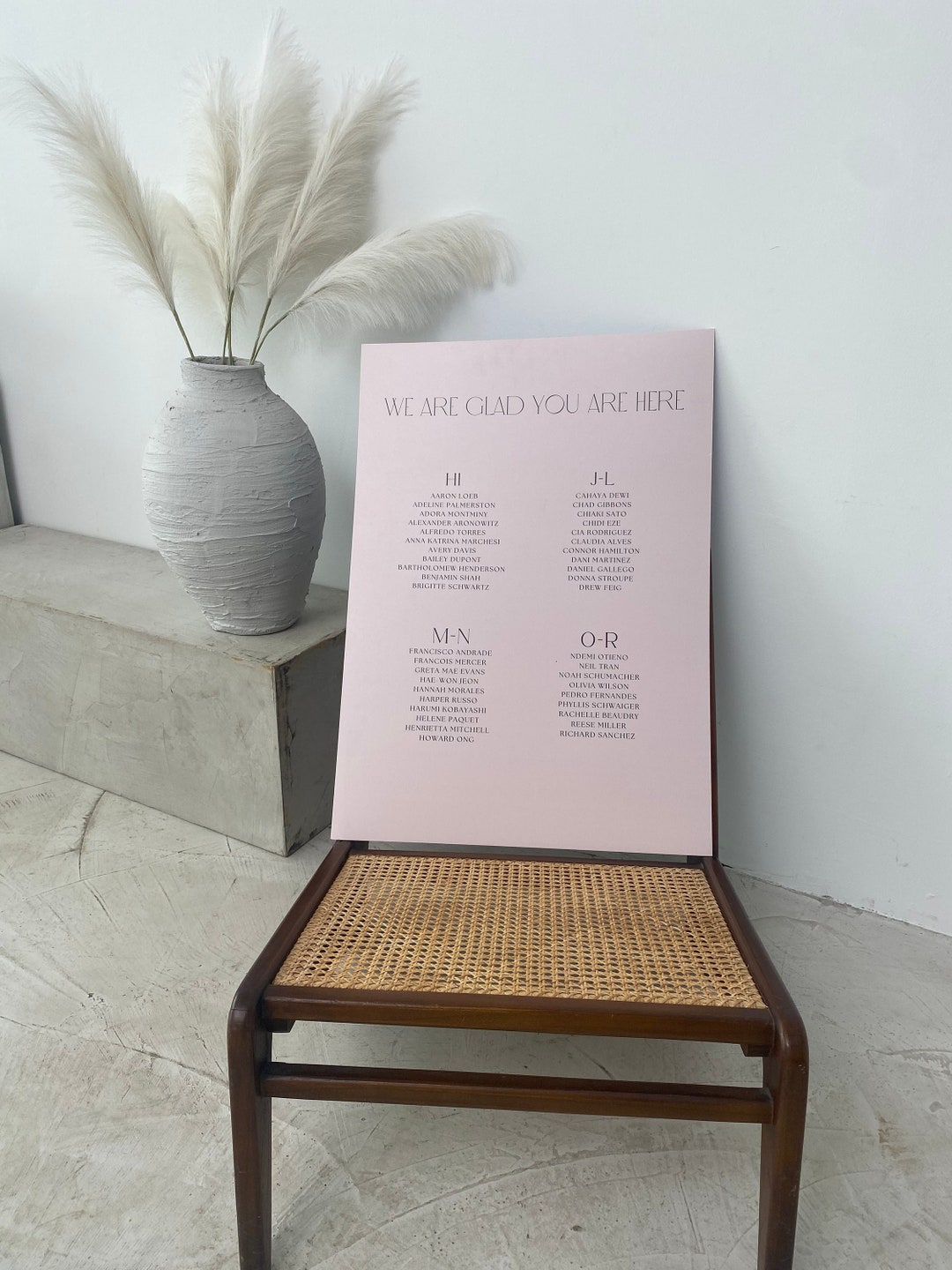 Large Seating Chart Sign Wedding, Wedding Seating Chart Alphabetical