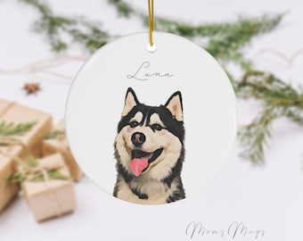 Pet Ornament - pet ornament, dog memorial christmas ornament, custom pet ornament, dog christmas tree ornament, first christmas dog
