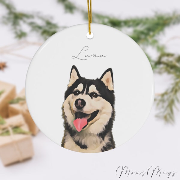 Pet Ornament - pet ornament, dog memorial christmas ornament, custom pet ornament, dog christmas tree ornament, first christmas dog