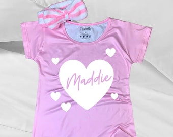 Personalized Toddler Nightgown: Girls Birthday Slumber Party PJs
