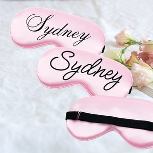 Personalized Satin Sleep Mask: Adjustable Strap, Kids Sleepover Gift, Fits Adults and Youth