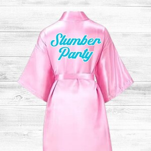 Custom Slumber Party Satin Robe for Girls - Kids Custom Robe - Tween ...