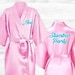 Custom Slumber Party Satin Robe for Girls - Kids Custom Robe - Tween ...