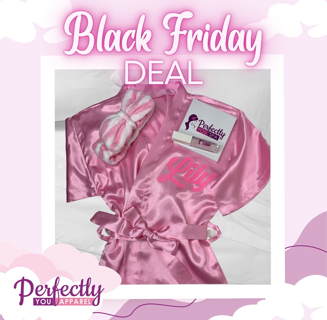 Personalized Robes for Girls Spa Day Black Friday Customized Etsy