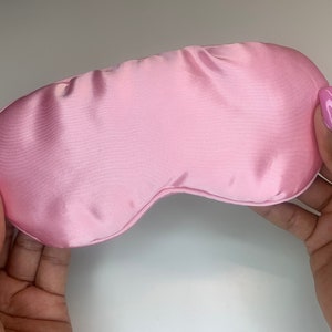 Matching sleepover sleep mask - Eye mask for girls - Adjustable strap eye mask for toddlers and little girls - Girls pink sleep mask