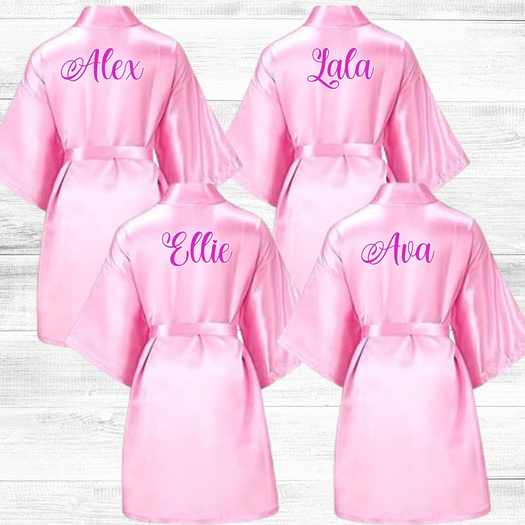 Personalized Satin Robe: Spa Party, Slumber Party, Custom Name-perfect ...