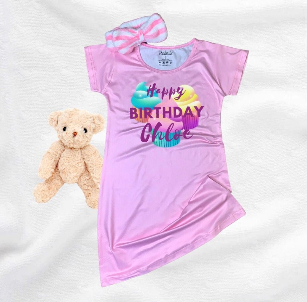 Personalized Nightgowns for Toddler Girls Birthday Pink Girls Etsy