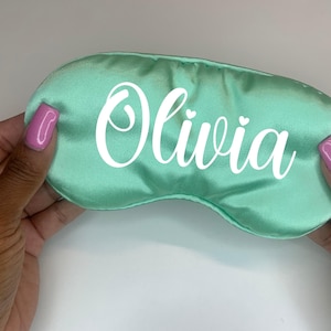 Ladies night in mask for spa parties, Custom spa day satin eye mask for relaxation and self-care, Girls pamper party sleep mask,
