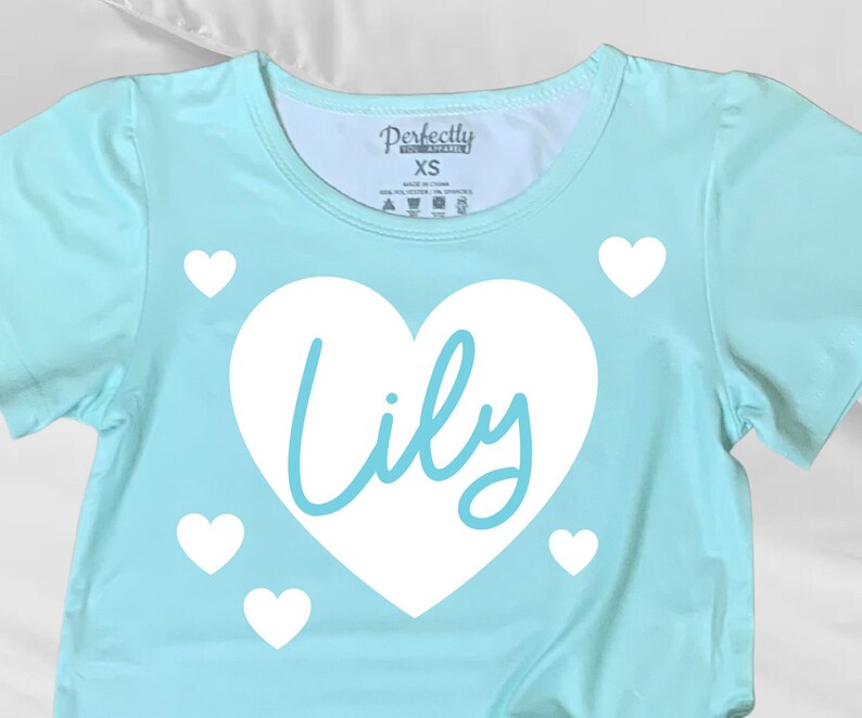 Customized Toddler Nightgowns for Valentines Day, Personalized Girls