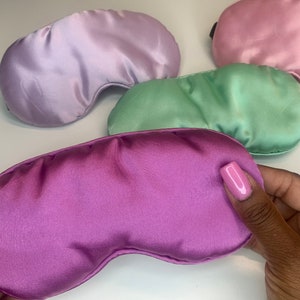 Adjustable strap sleep mask for girls - Kids eye mask - Matching slumber party and sleepover eye mask for little girls and toddlers