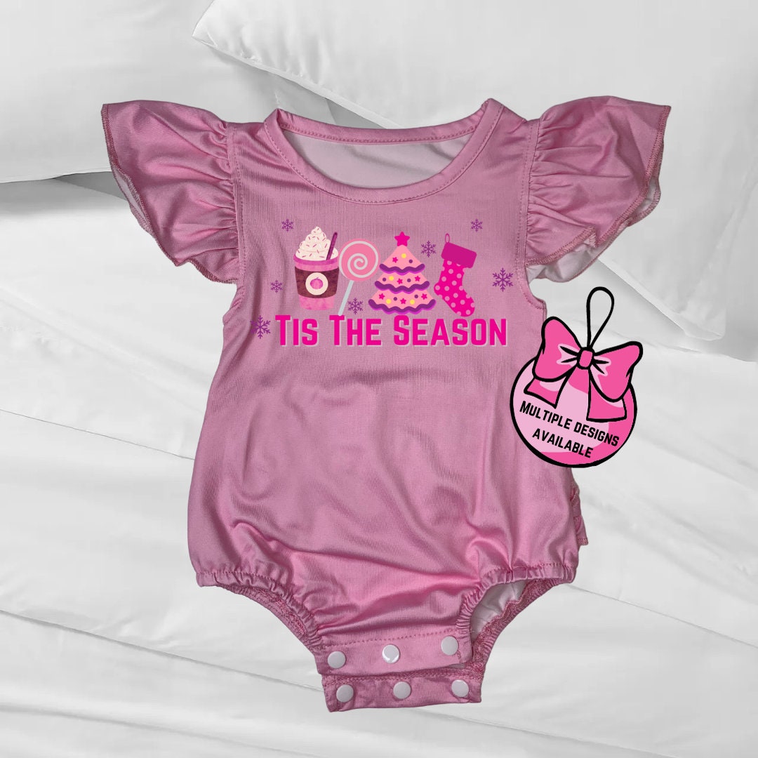 Baby Christmas Holiday Romper Baby Girl Sleepers Little Girl Etsy