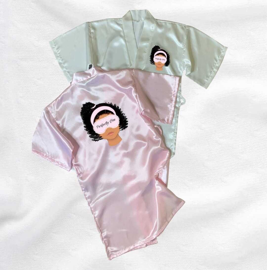 Satin Robe for Toddlers and Tweens Custom Satin Robes for Girls Personalized Matching Robe and ...