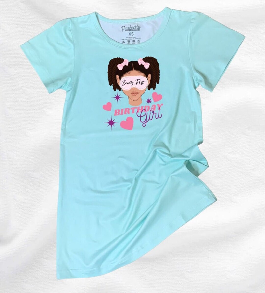 Teal Green Birthday Pajamas for Girls Birthday Girl Pajamas Etsy