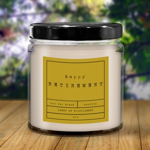 Teacher Retirement Gift, Retirement Candle, Happy Retirement Gift, Nurse Retirement Gift, Pastor Gift, Candle for Retirement Present