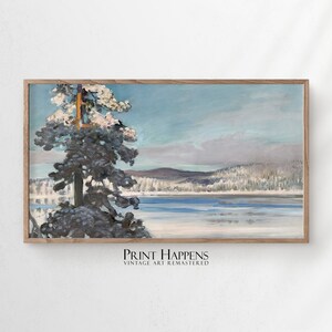 Samsung CADRE TV ART 4K | paysage d&#39;hiver vintage | Beaux-Arts anciens | Téléchargement instantané | tv009