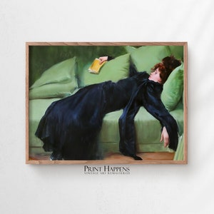 Decadent Young Woman Print, Printable Art | Vintage Oil Painting | Antique Wall Art | Instant Download | Rustic Home Decor | 152