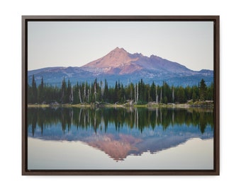 Brokentop Mountain Reflection Gallery Envolturas de lienzo, marco horizontal