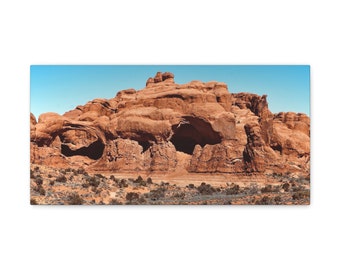 Doble Arco, Parque Nacional Arches, Fotografía de Paisaje, Parques Nacionales, Lienzo, Galería Envuelta 20x10
