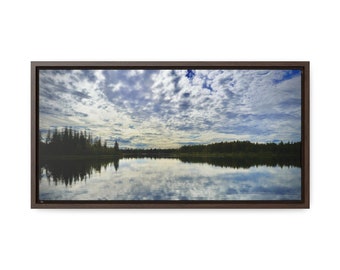 Lago Cheena, Alaska, envuelto en galería, lienzo enmarcado horizontal